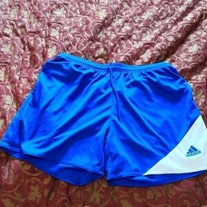 Adidas climalite running shorts royal blue white size medium